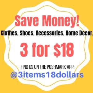 Bundle any 3 for $18